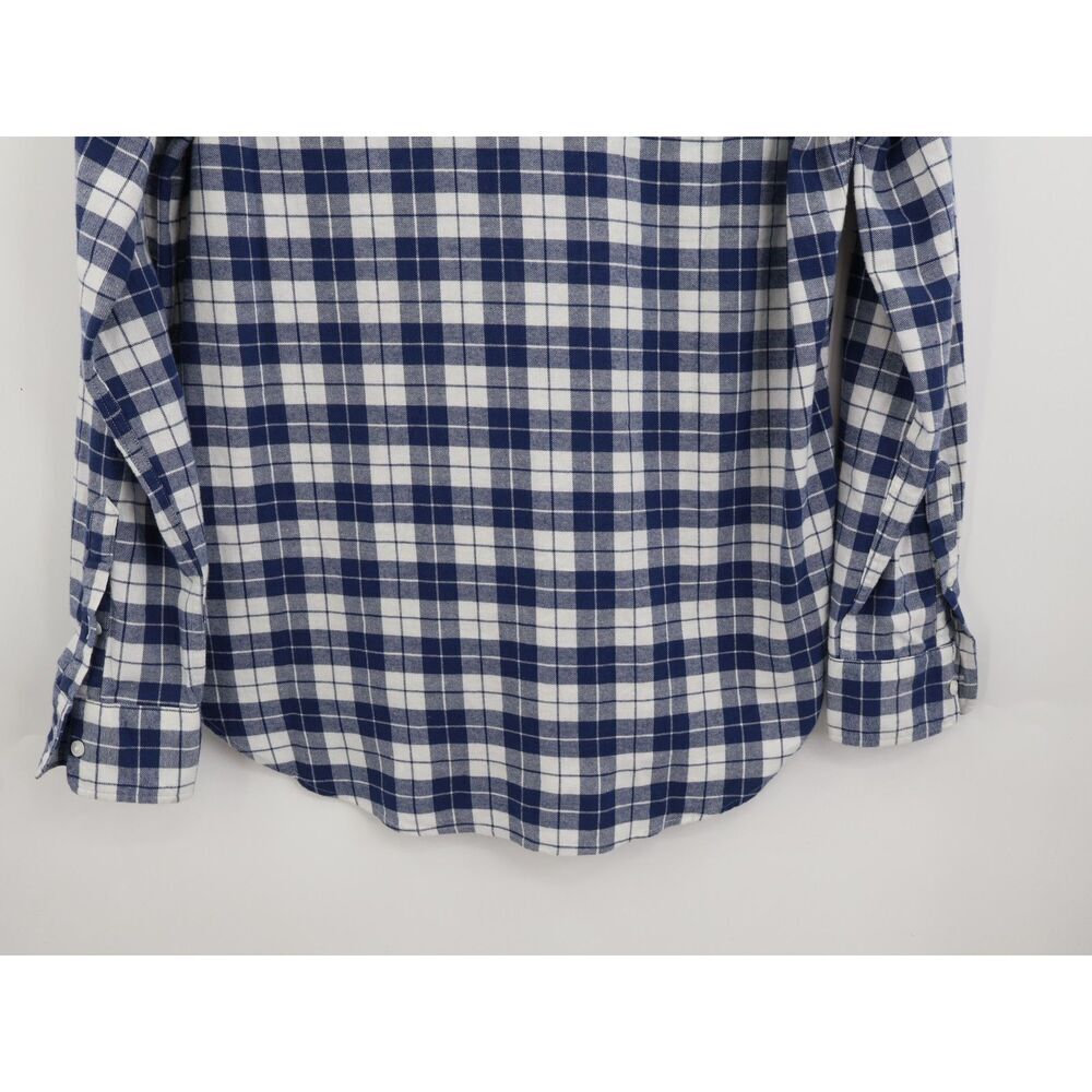 Frank & Eileen Shirt Eileen XXS Blue White Plaid Button Long Sleeve Top NEW - Picture 7 of 8